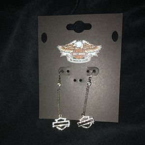 Harley-Davidson long dangle earrings
